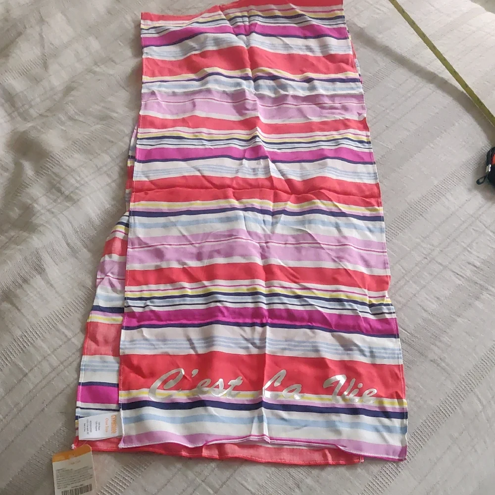 Gymboree Girls Strips Multi Color Scarf One Size